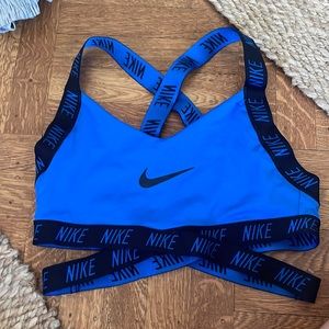 Nike blue sports bra size small